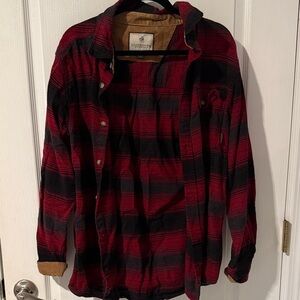 Legendary Whitetails Men's Black and Red Plaid Shirt